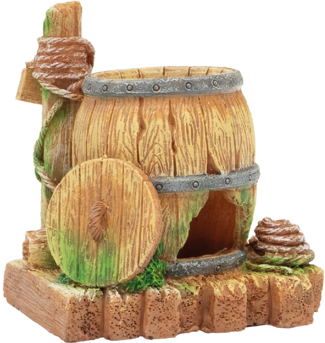 Decoratie kruik hek 9x8,2x9,8cm