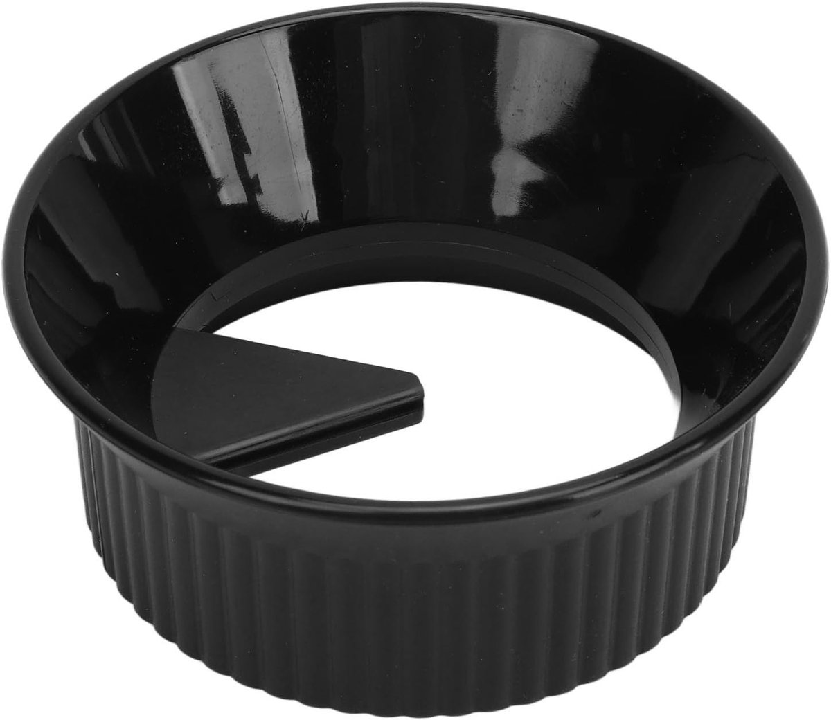 Pot Doseertrechter, Koffievuller Transparant Kookplaat Espresso Koffiezetapparaat Distributie Gereedschap Koffie Doseerring voor Enkele en Dubbele Klep (150ml - Zwart)