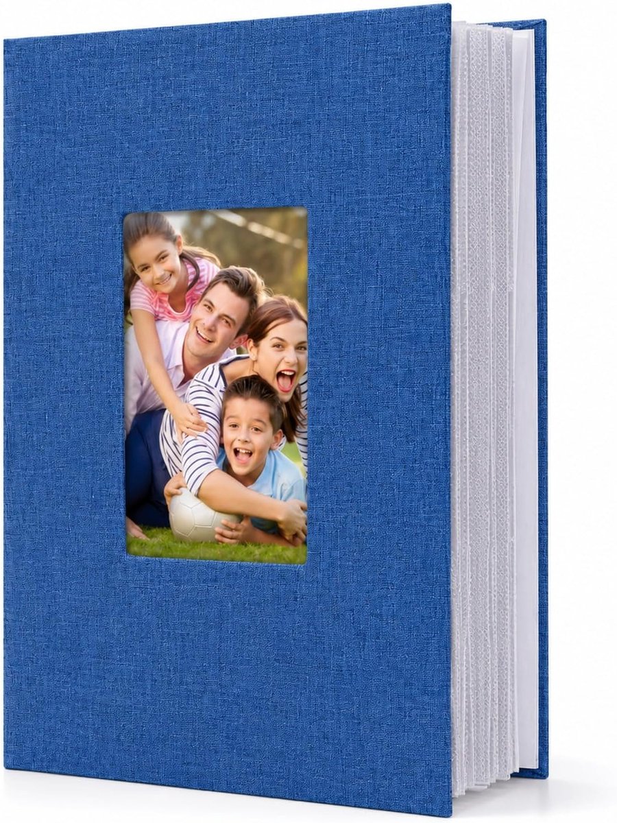 Fotoalbum 10x15 voor 300 foto's - Linnen omslag - Insteekalbum met schrijfruimte - Perfect voor herinneringen - ShopVlot
