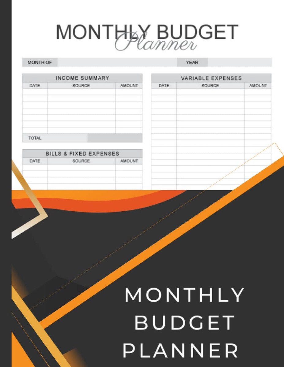 maandelijkse budgetplanner 8,5" x 11" - 100 pagina's - overzichtelijk en praktisch - houd je financiën op orde - ShopVlot
