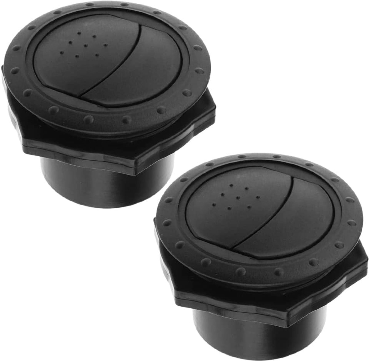 2 Stuks 60mm Ronde AC Luchtuitlaat Vent Louvered Dashboard Galvaniseren Knop voor RV Bus Boot Jacht caravan