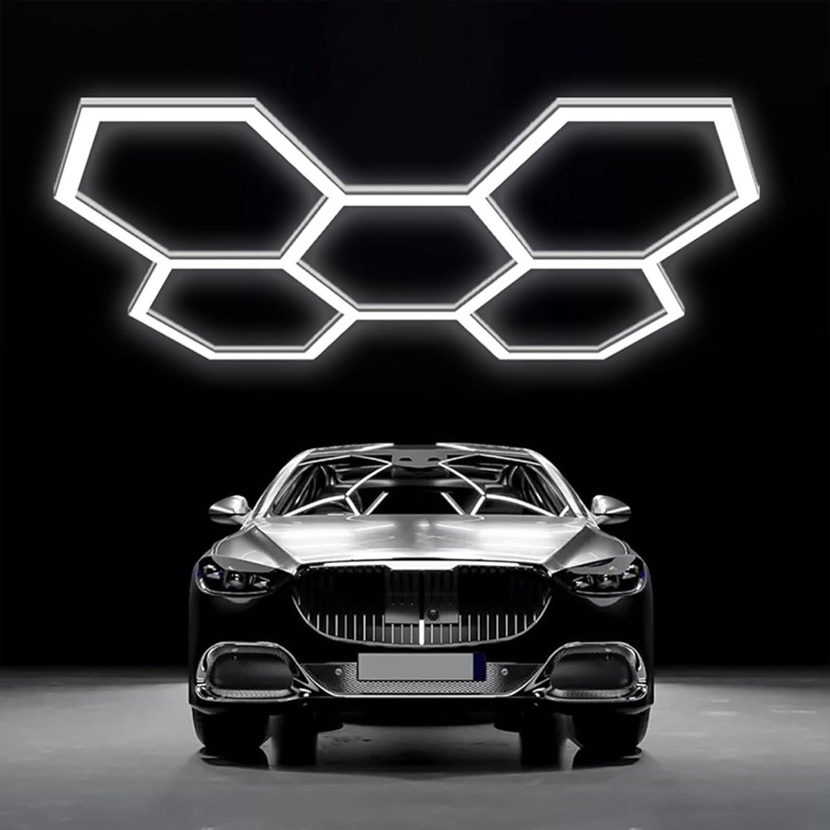 Hexagon Verlichting - Werkplaatslamp Plafondlamp - Ruimte Verlichten - Koppelbaar Modulair Systeem - 192 Watt 20160 Lumen - Zwart