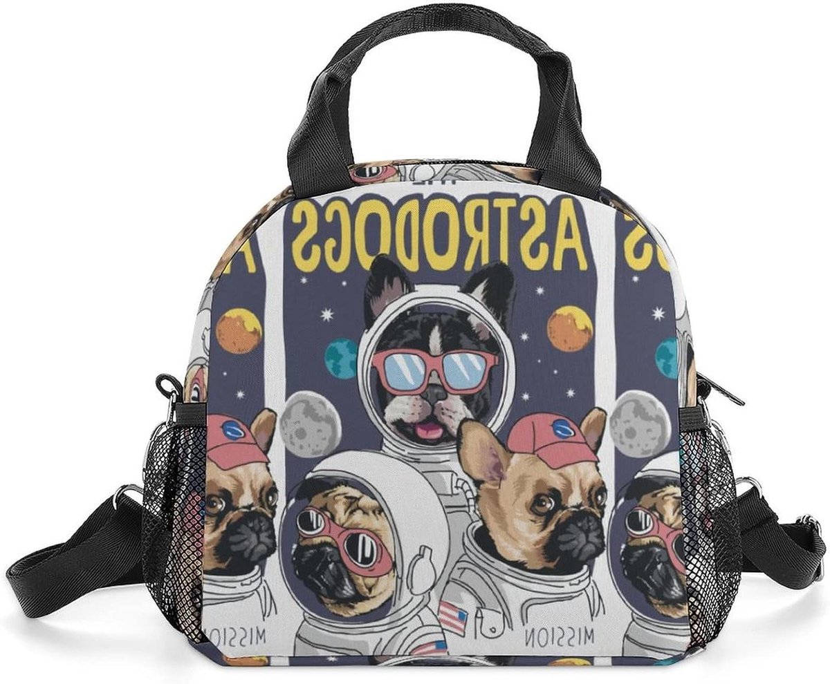 Lunchtas Dames - Lunchzakje Kinderen - Eten Meenemen - Lichtgewicht Ontwerp - Klein - Astrohonden