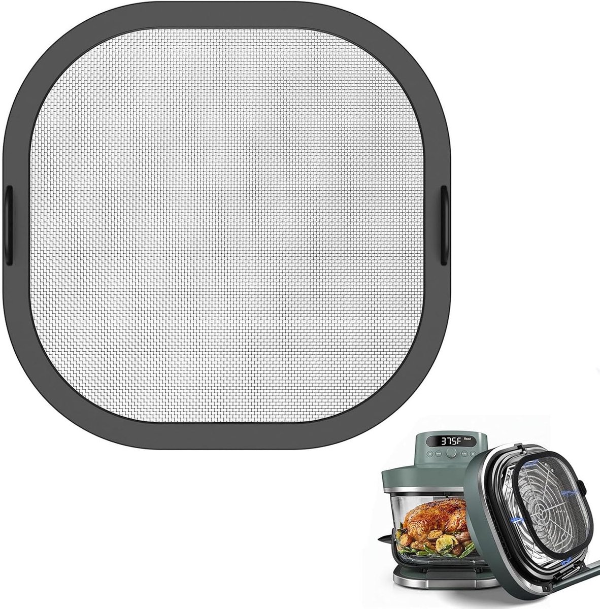 spatscherm van roestvrij staal voor Ninja CRISPi PRO XL AS090EU, Air Fryer accessoires voor Ninja Air Fryer AS090 AS101 serie