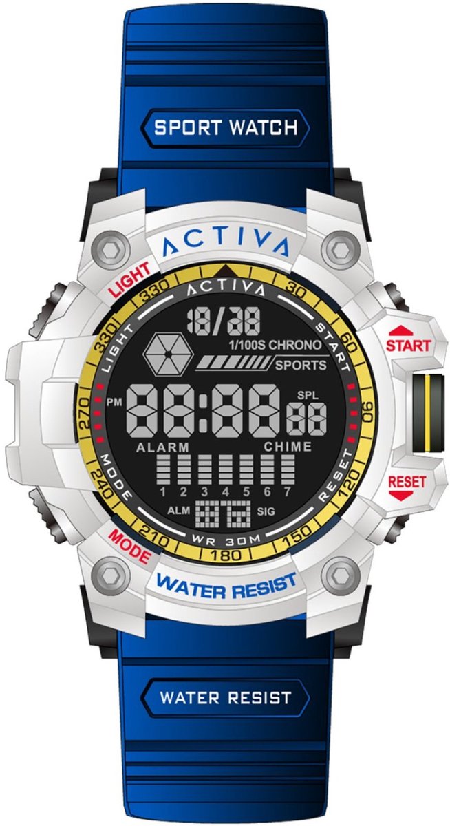 Activa Digital ACW8020-009 Heren digitale horloge - 56 mm
