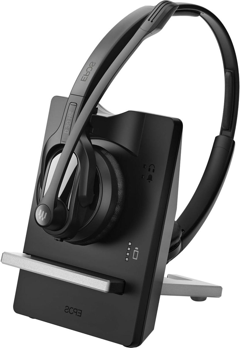 Draadloze DECT Headset - Zakelijke Headset - Telefoon Gesprekken - Ruisonderdrukkende Microfoon - On-Ear Stereo - Zwart