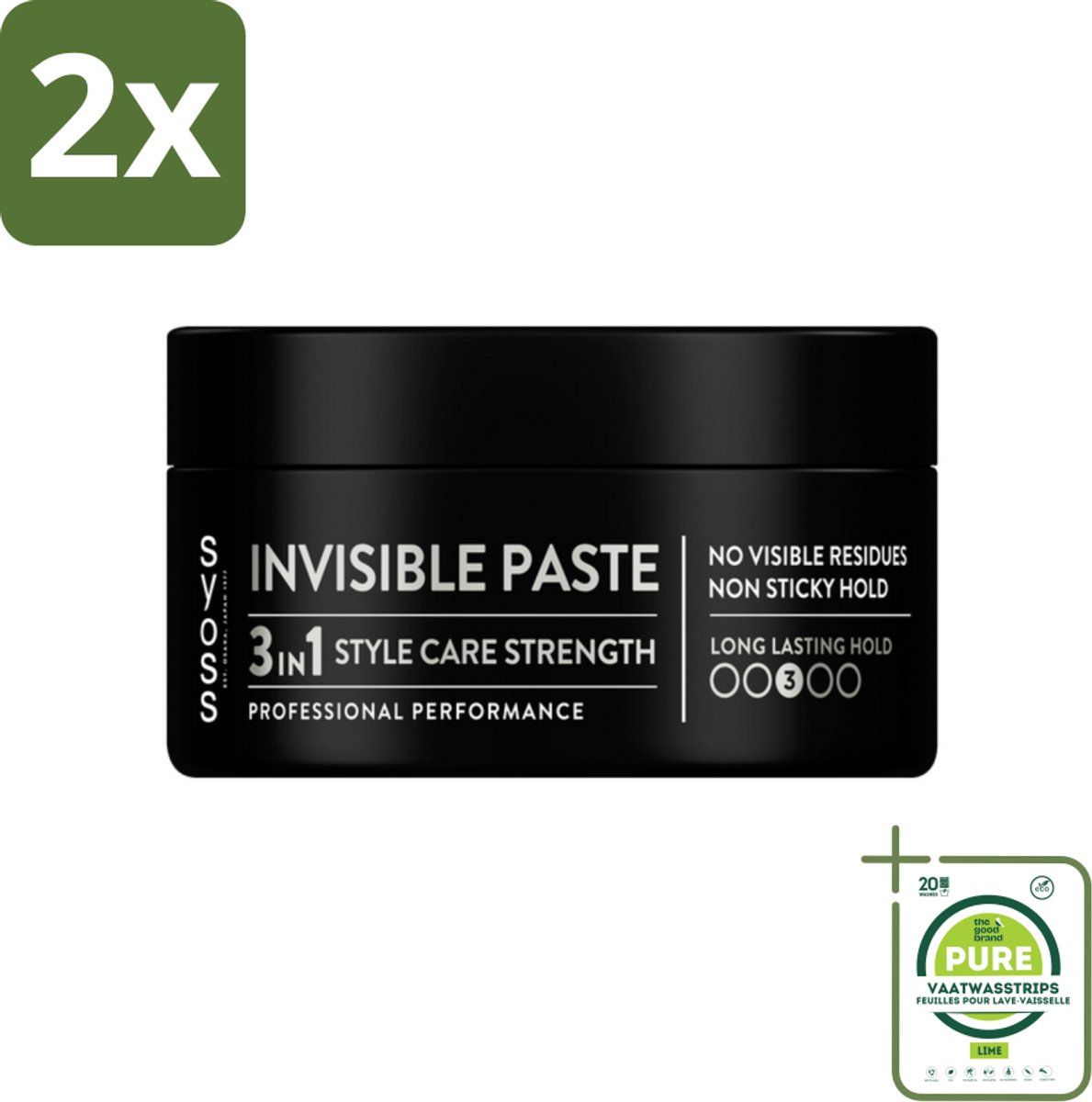 SYOSS - Invisible Paste 100 ml - Haarpaste - Langdurige Styling - 100ml - Voordeelverpakking - 2 stuks - Haarpasta - Stylingpasta