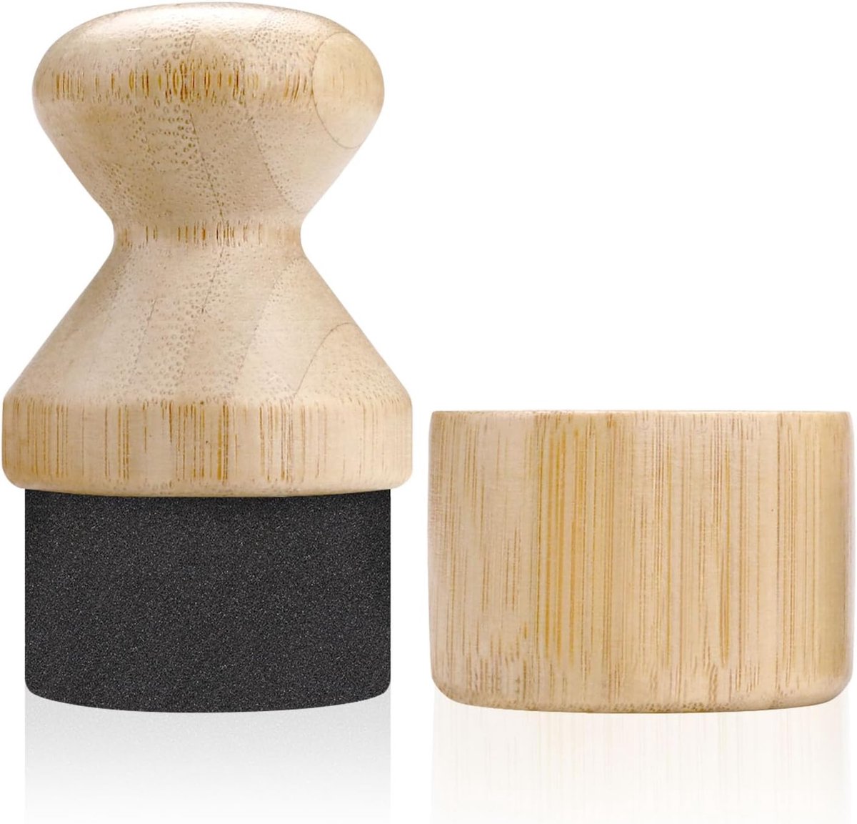 Olie-applicator met deksel, houtsnijplank olieborstel, houtwas applicator borstel voor slagersblokken spatels lepels houten gebruiksvoorwerp (beige)