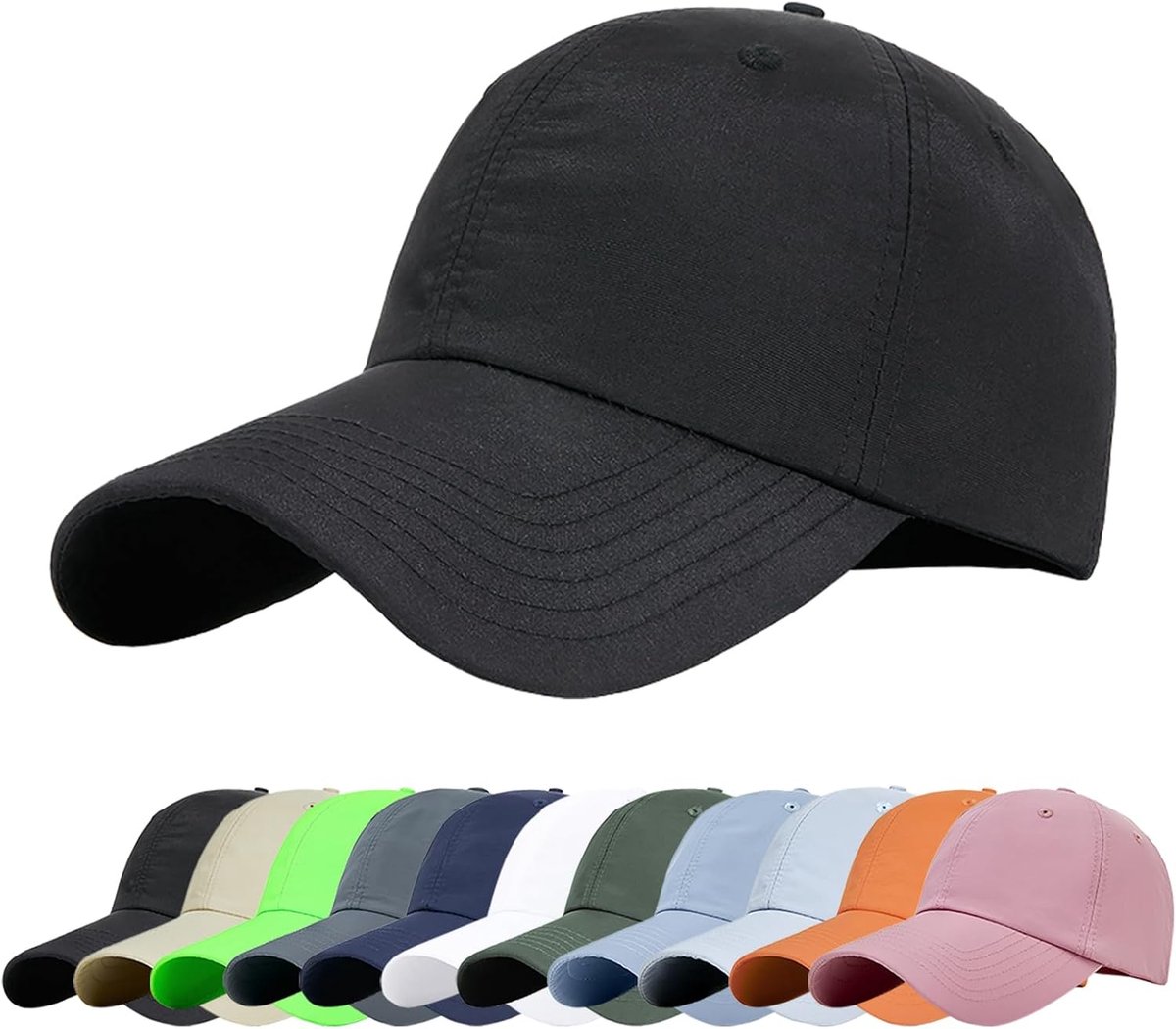 Baseball Cap, Ademende Vrije Tijd UV Baseball Cap Sport Cap Verstelbare Basecap, Zonnebescherming Baseballpet