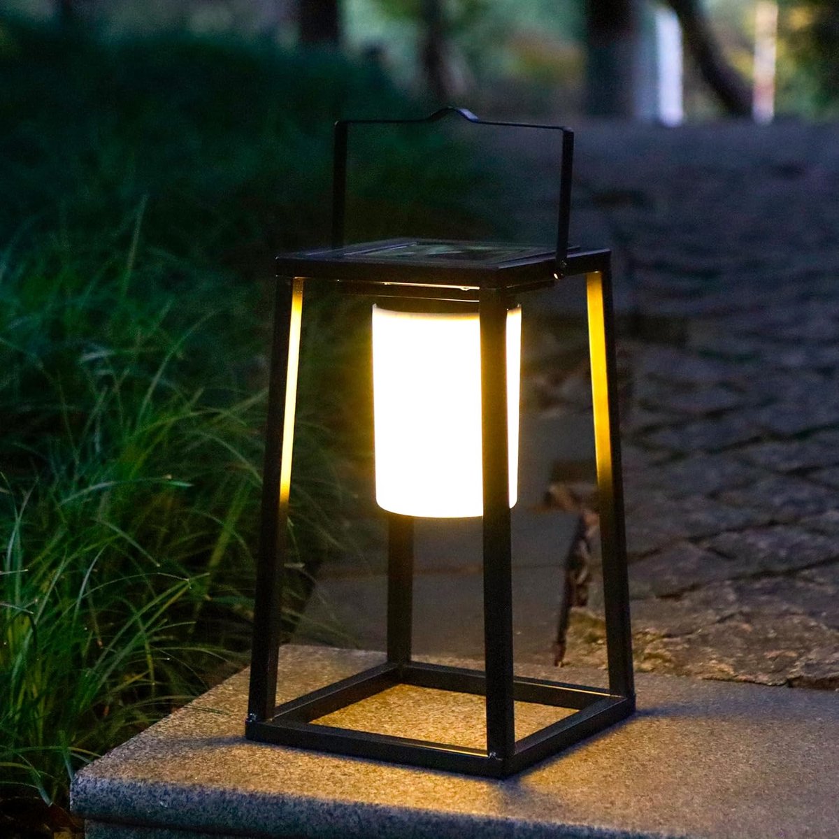 Buiten Draagbare Zonne Lantaarn Helderheid LED Nachtlampje Tafel Lamp IP44 Waterdicht Touch Control Draadloze Verlichting voor Patio Wandelen Lezen Kamperen Tuin