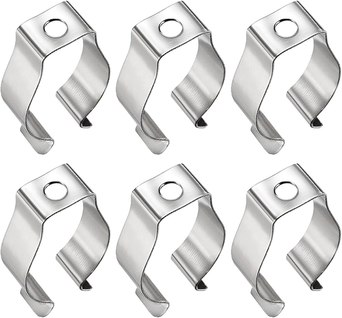 10 stuks T8 led-buisclips, U-clips, houder, montagetoebehoren voor lichtbuizen, bevestiging zilver, vernikkeld
