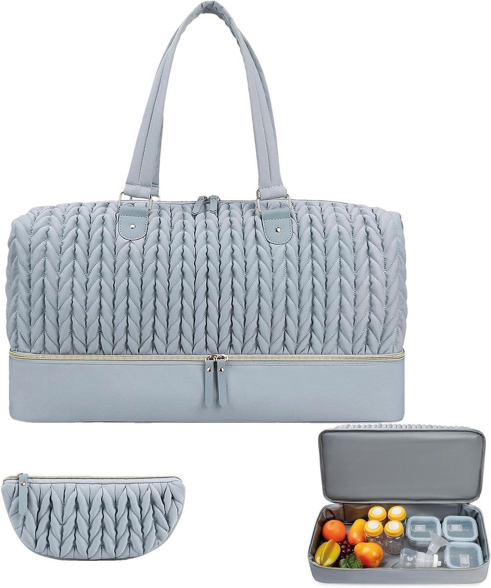 Luiertas Organizer - Baby tas - Baby spullen meenemen - Grote capaciteit - 53 x 24 x 28 cm - Lichtblauw