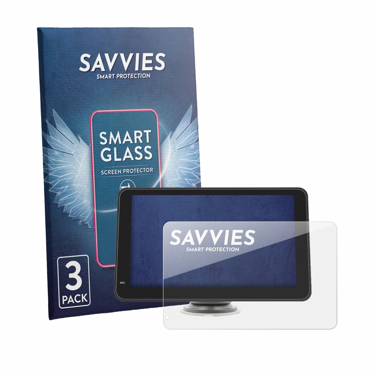 3 Stuks Savvies Screenprotector - geschikt voor geekmaxi SD7293A 7" - beschermfolie glas transparant