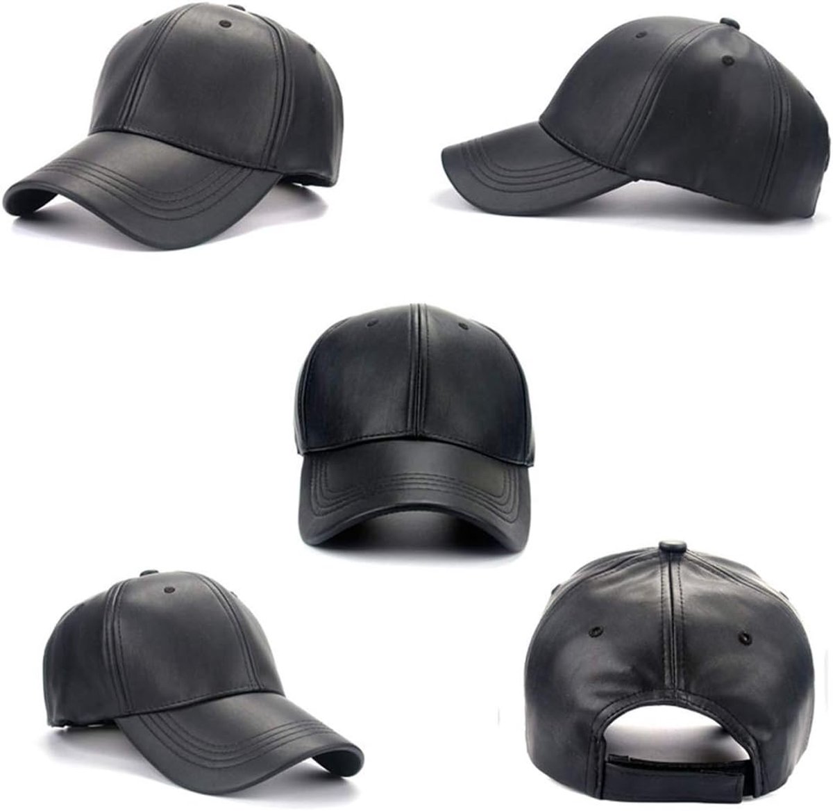 Uniseks Klassieke PU Lederen Baseball Cap Sport Outdoor Basecap Cap