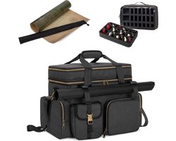 DND Reistas voor Tabletop RPG Adventurer's Travel Game, Tas voor Battle Mat, Grote Capaciteit met Schuimlaag Dungeons and Dragons, Geschikt voor Handleiding, DND Dice