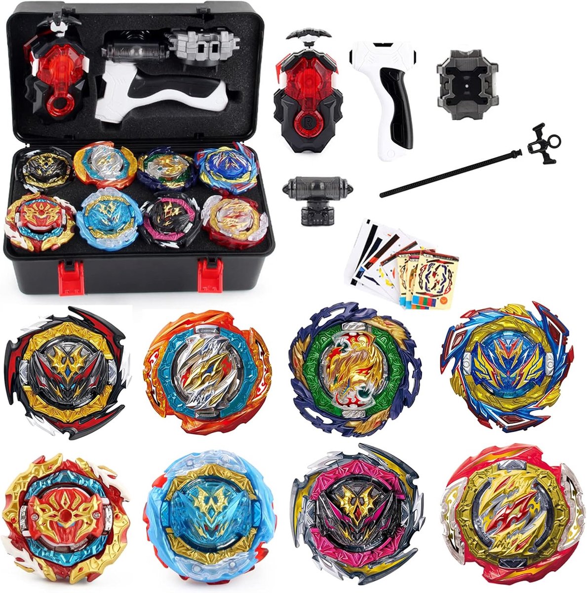 tol set, 4D gevechtstollen, model Speed tol met voor Kerstmis, verjaardag, 8 x Tops + Gyros Launcher MW