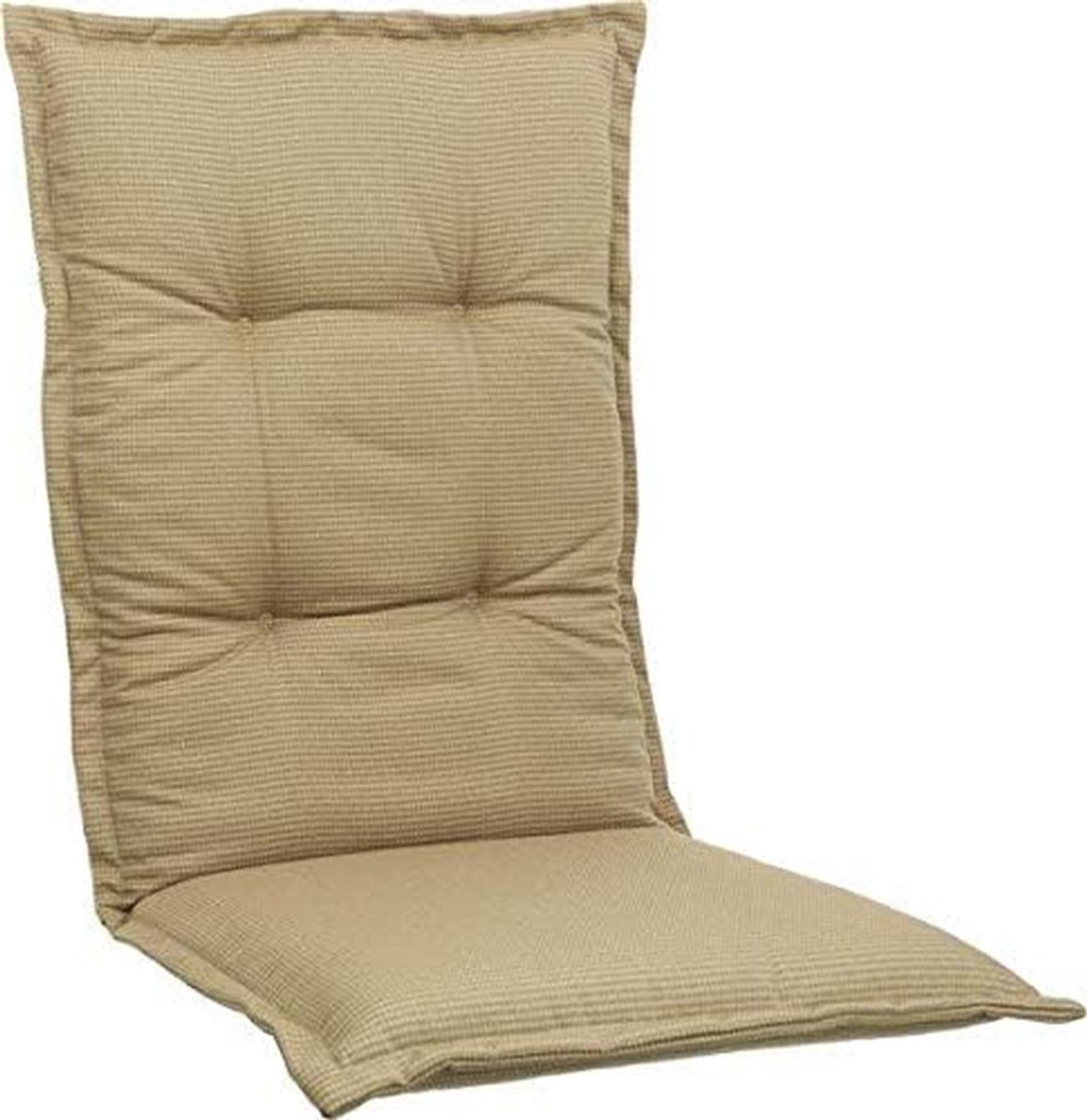 Tuinkussen Hoge Rug - Stoelkussen Bankkussen - Comfortabel Zitten - Waterbestendig Stevig Schuim - 125 x 50 cm - Zandkleur