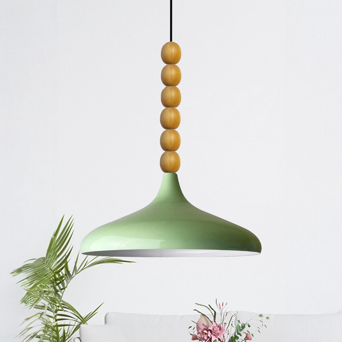 Bamyum Champion hanglamp, industriële Modern stijl, Ø35 cm, groen metalen lamp