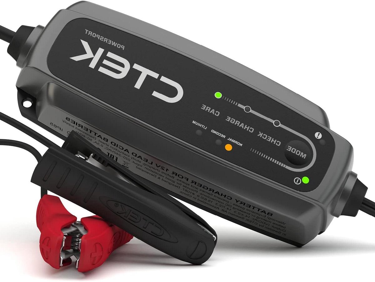 Acculader - Druppellader Batterij - Voertuig Onderhoud - Intelligent Laadprogramma - 17.78 cm - Grijs