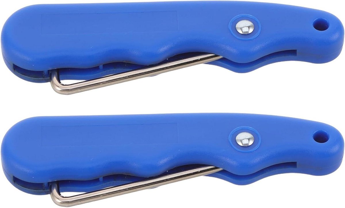 Schaats Veterspanner - Veterspanner Schaatsen - Veters Strakker Maken - Inklapbaar Ontwerp - 9.5 x 2.5 cm - Blauw