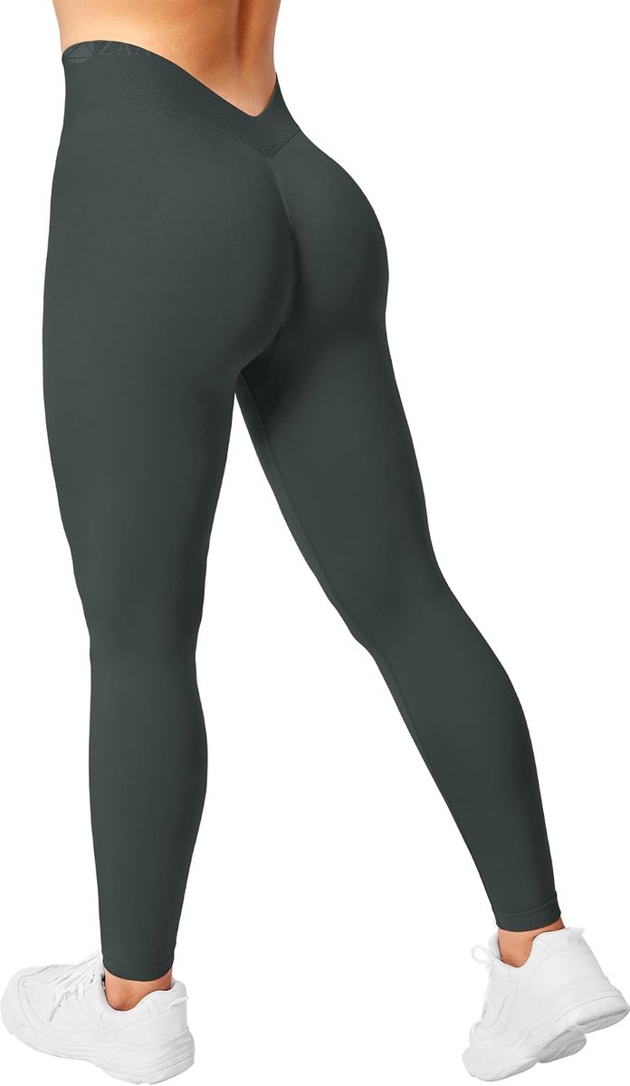 Sportlegging voor dames, V-rug, scrunch butt, leggings, hoge taille