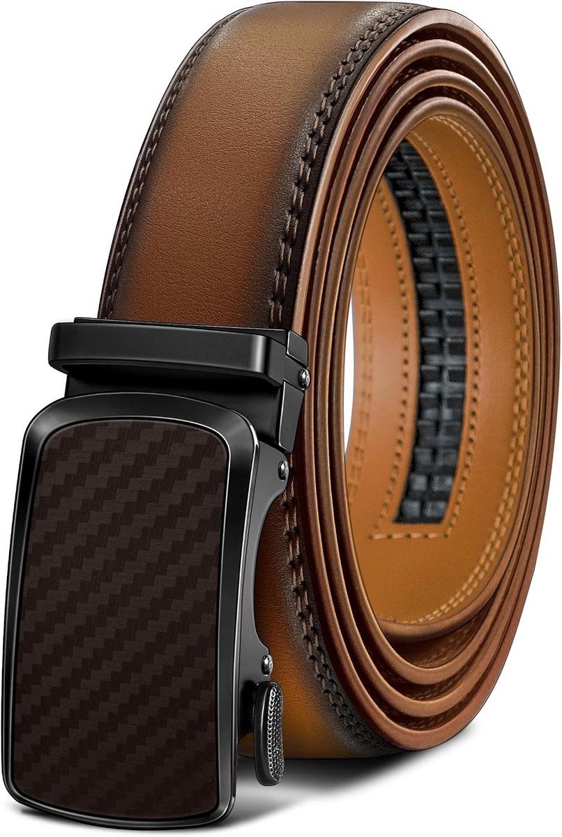 riem, Bulliant leren riem ratel riem automatische gesp voor heren