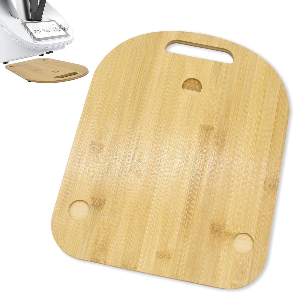 Thermomix Rolplank - Keukenmachine Skateboard - Keuken Werkblad - Massief Eiken Hout - Voor TM5 TM6 - Natuurlijk Hout