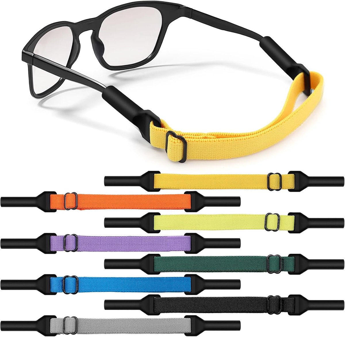 8 Stuks Elastische Verstelbare Kinder Brillenkoorden - Antislip Sport