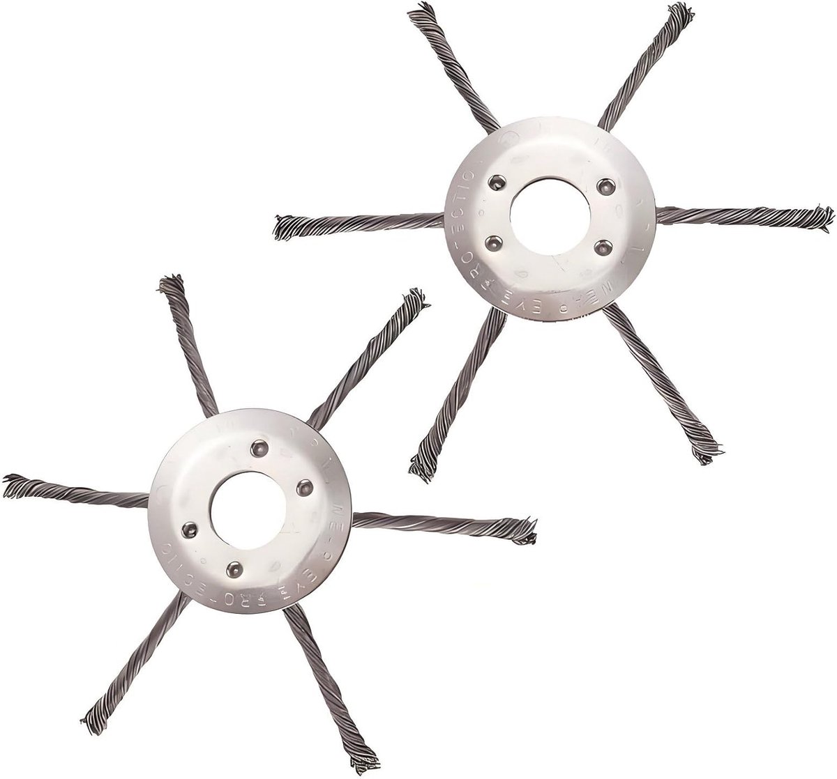 2 x robuuste staaldraad grastrimmerkop - 230 mm universeel bosmaaier