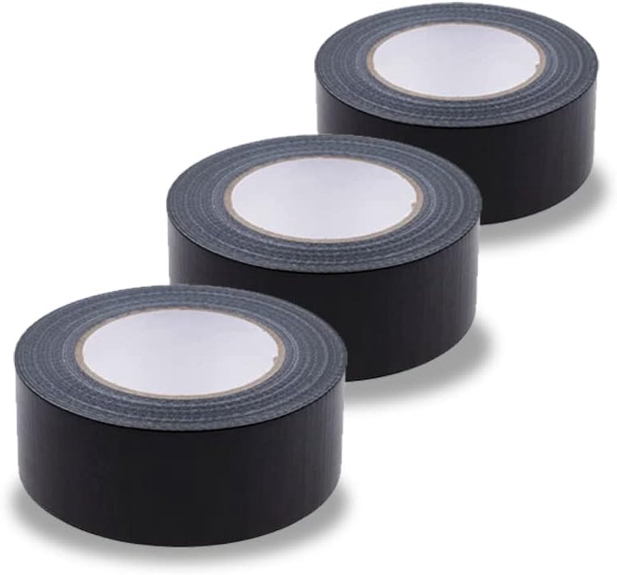 Duct tape - Zwart - 50 mm x 50m - 3 Rollen Ducktape - Reparatie tape