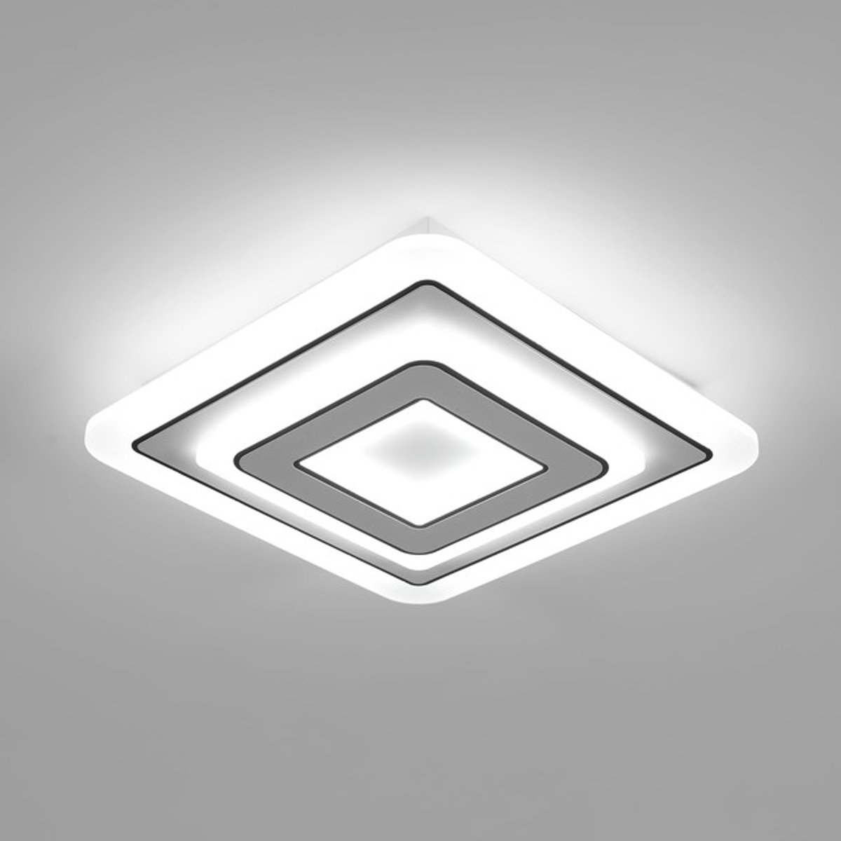 Riserva LED Plafondlamp Rechthoekig Wit-Zwart Modern Minimalistisch 32W 3600lm 6500K Koel Wit Met Acryl Kap 220V Inclusief LED voor Woonkamer, Slaapkamer, Eetkamer