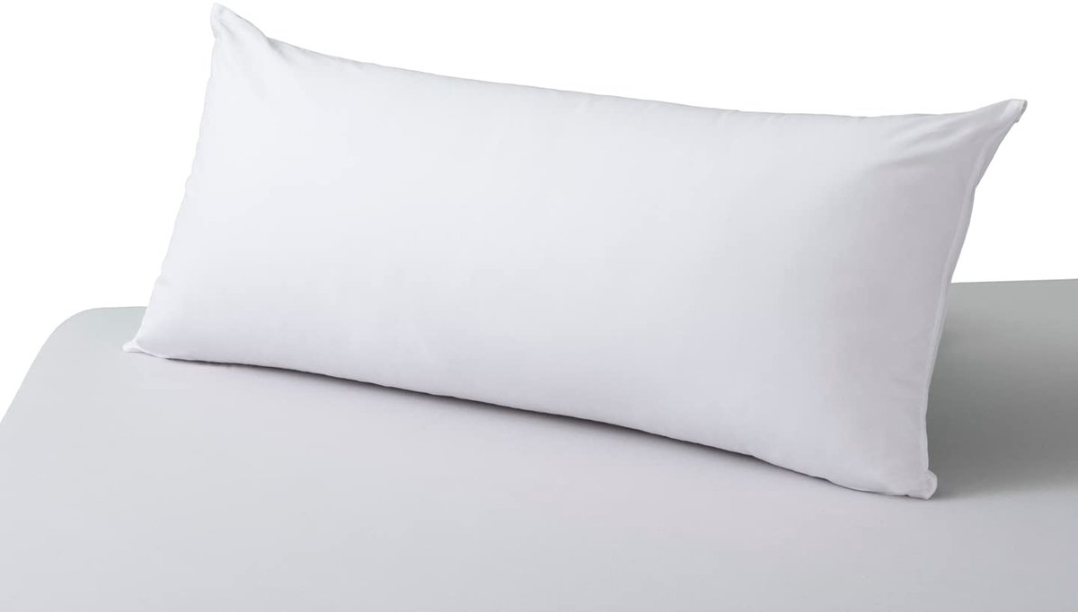 Omgoods - Soft-Touch Microfiber Silk Kussen met Dubbele Hoes 105cm Wit