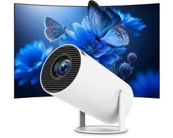 Mini Beamer 4K Ondersteuning - Full HD 1080P Projector met WiFi 6 en Bluetooth 5.0 - Draagbare Home Cinema Beamer met Automatische Keystone Correctie - 180° Draaibaar voor Films, Gaming en Presentaties