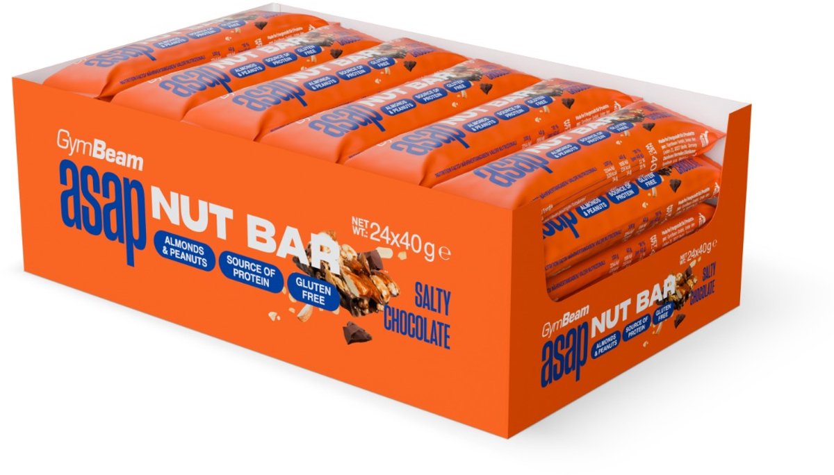 GymBeam ASAP notenreep 24 x 40 g salty chocolate