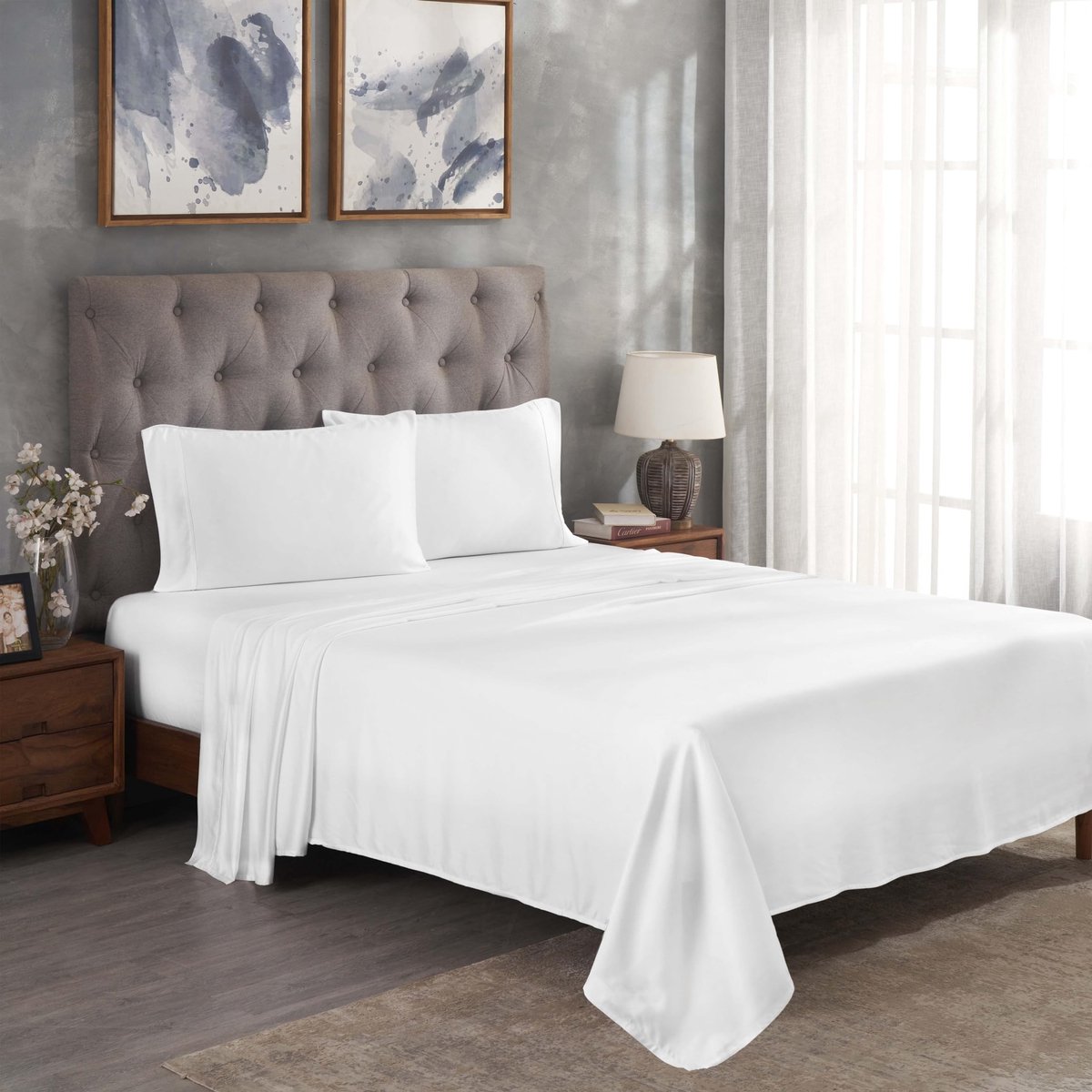 Omgoods - 300 Draadcount Set van 100% Modal voor Luxe Slaapcomfort