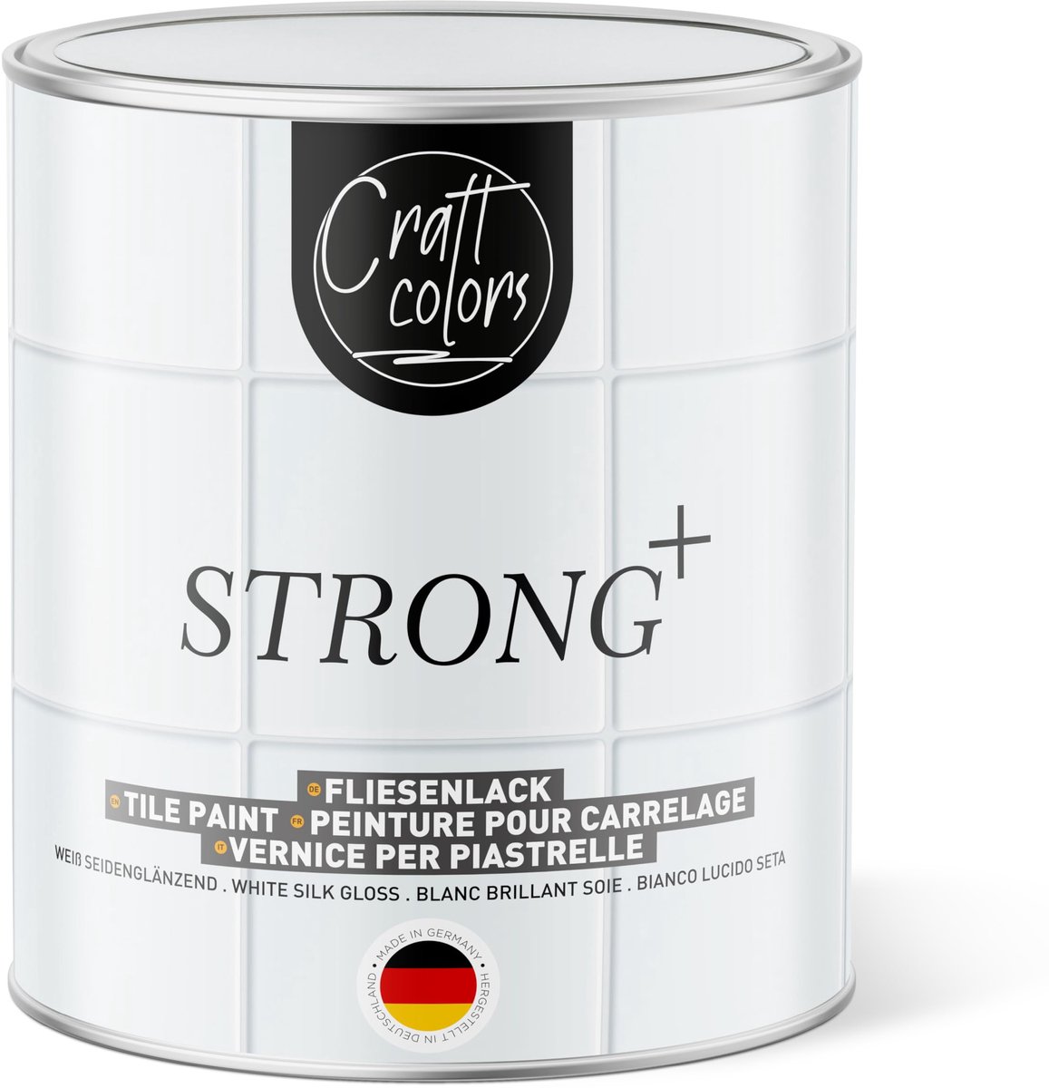 SnelShoppen - Craft Colors Tegelverf Wit 750 ml - 2-in-1 Primer en Verf in Één Stap, Zijdeglans, Ideaal voor Badkamer- en Keukentegels, Made in Duitsl