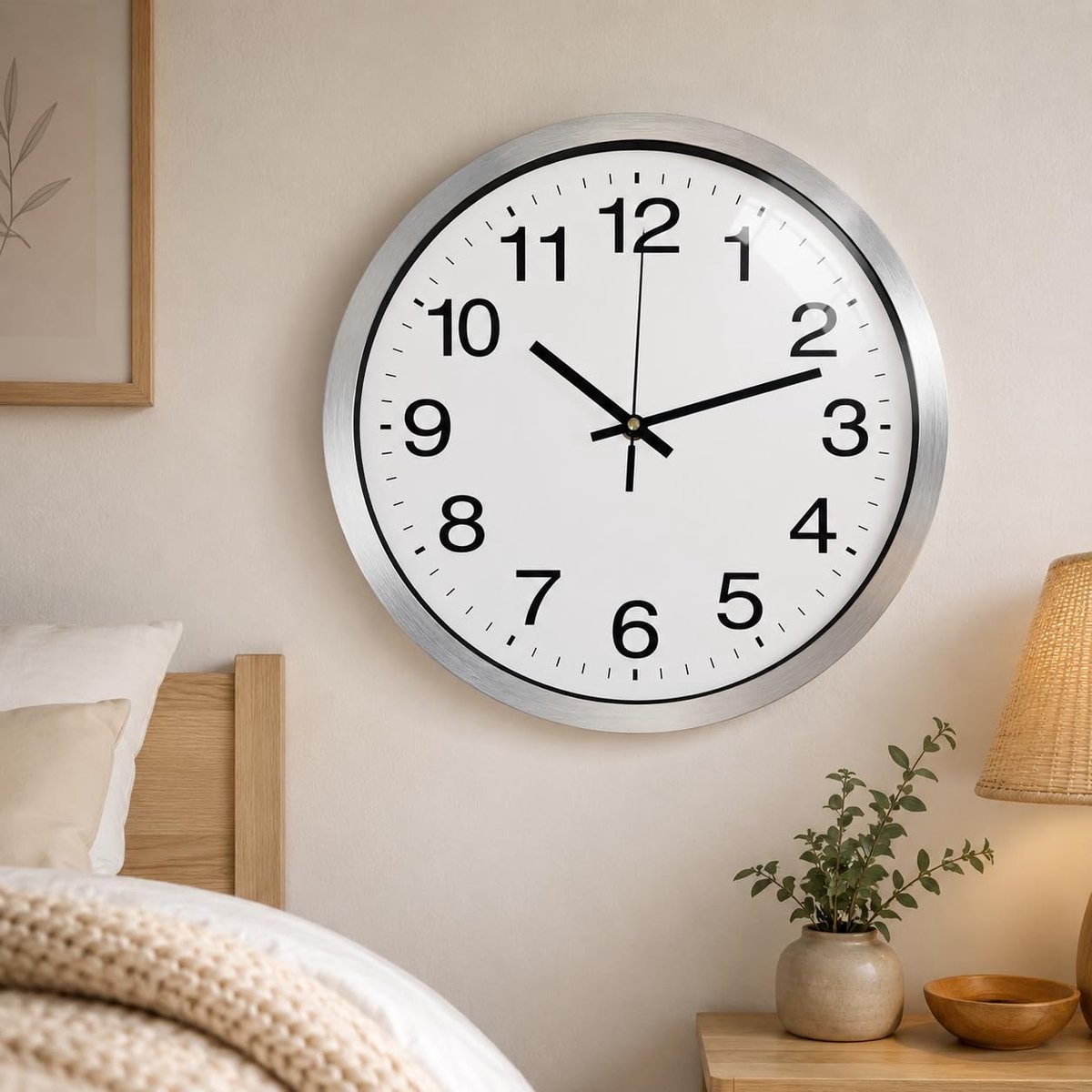 Omgoods - Stille Wandklok 30 cm - Modern Design voor Woonkamer en Keuken