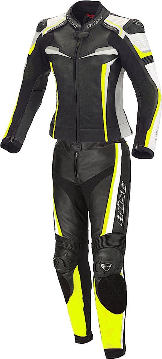 Büse Mille Dames Zwart Geel 2-Delig Motorpak - Racepak