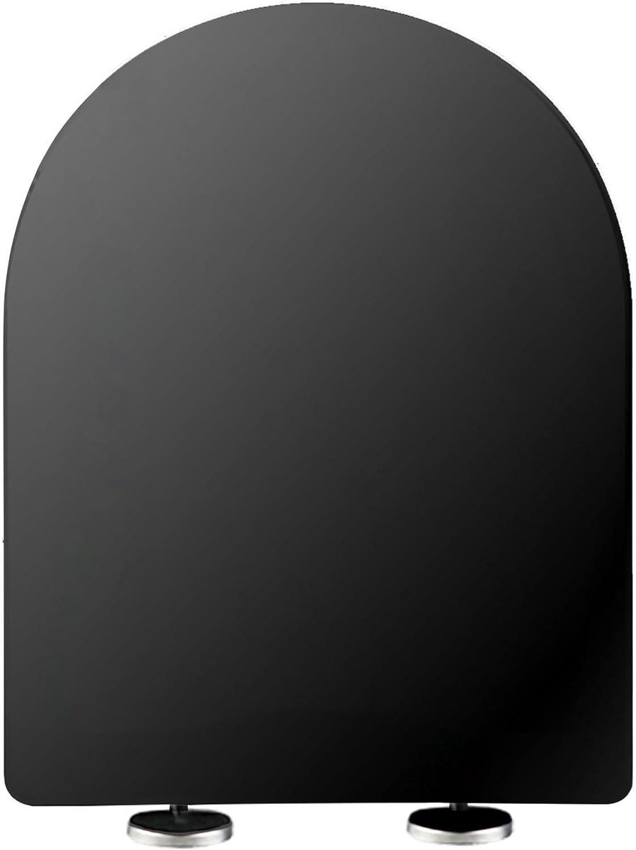 Toiletbril Zwart - WC-bril Deksel - Eenvoudige Reiniging - Softclose Mechanisme - 36x45.5 cm - Zwart