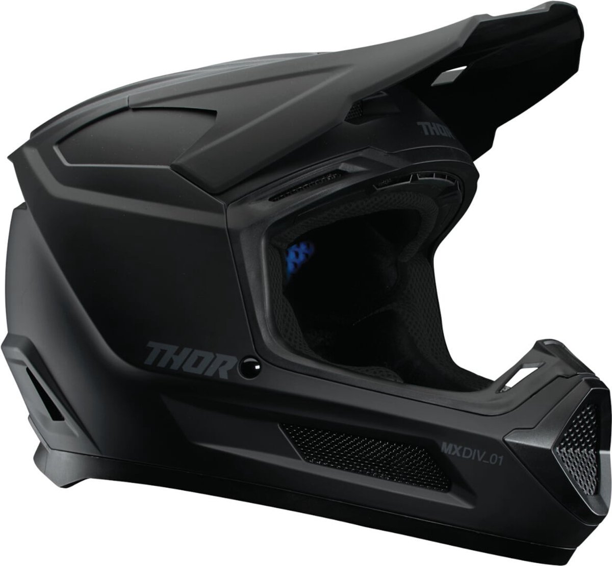Thor Fleet Blackout Mat Zwart Kinder Crosshelm - Helm