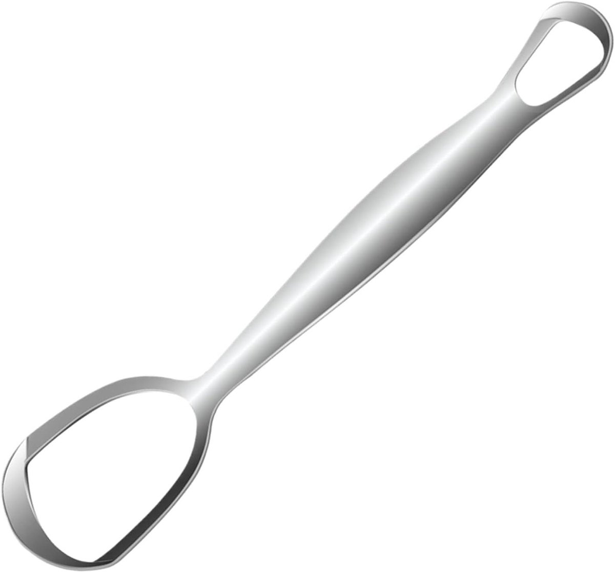 Metalen Tongschraper - Roestvrijstaal Schraper - Mondhygiëne Verbeteren - Waaiervormig Ontwerp - 155 cm - Zilverkleurig
