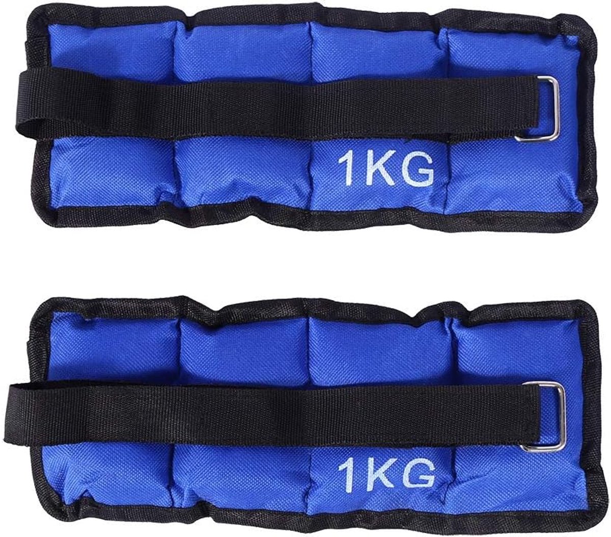 SnelShoppen - 2-Pack 1 kg Verstelbare Pols- en Enkelgewichten voor Fitness, Training, Wandelen, Joggen, Gymnastiek, Aerobics, Blauw