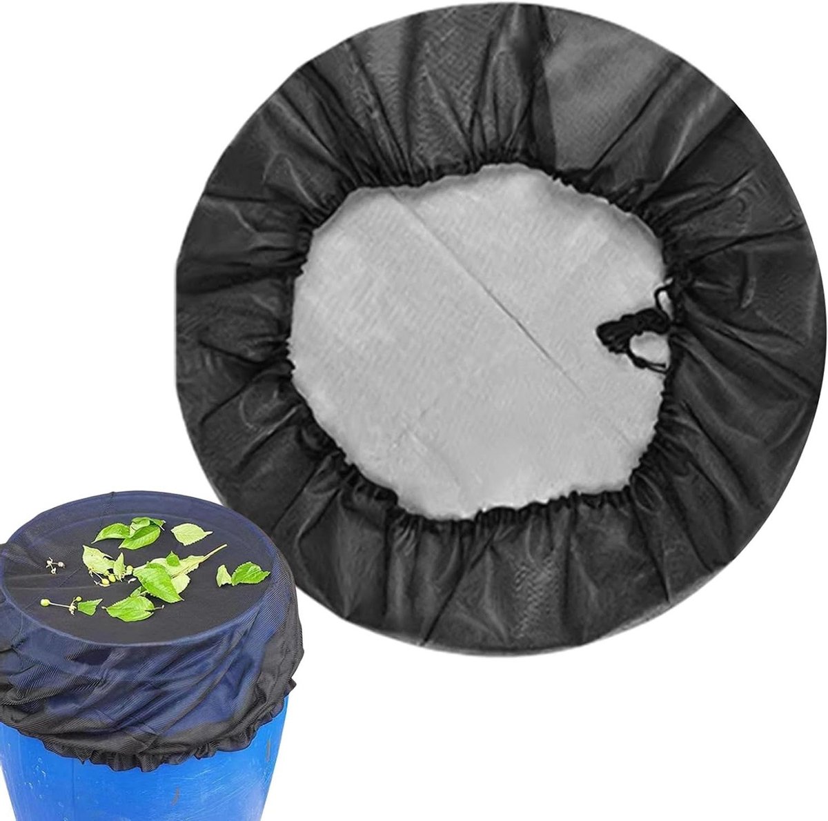 Regenton Hoes - Gaashoes Regenwaterbak - Regenwater Opvangen - Verstelbaar Trekkoord - 100 cm - Zwart