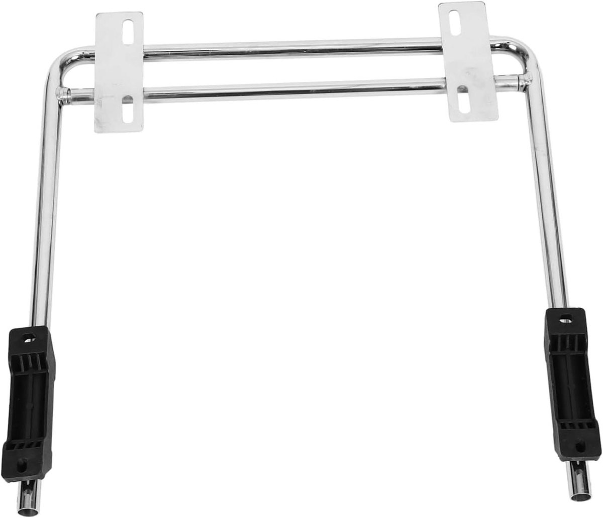 Voetensteun Bureaustoel - Voetenkussen Stoel - Comfortabel Zitten - Intrekbaar en Verstelbaar - 41x41x1.5cm - Zilver
