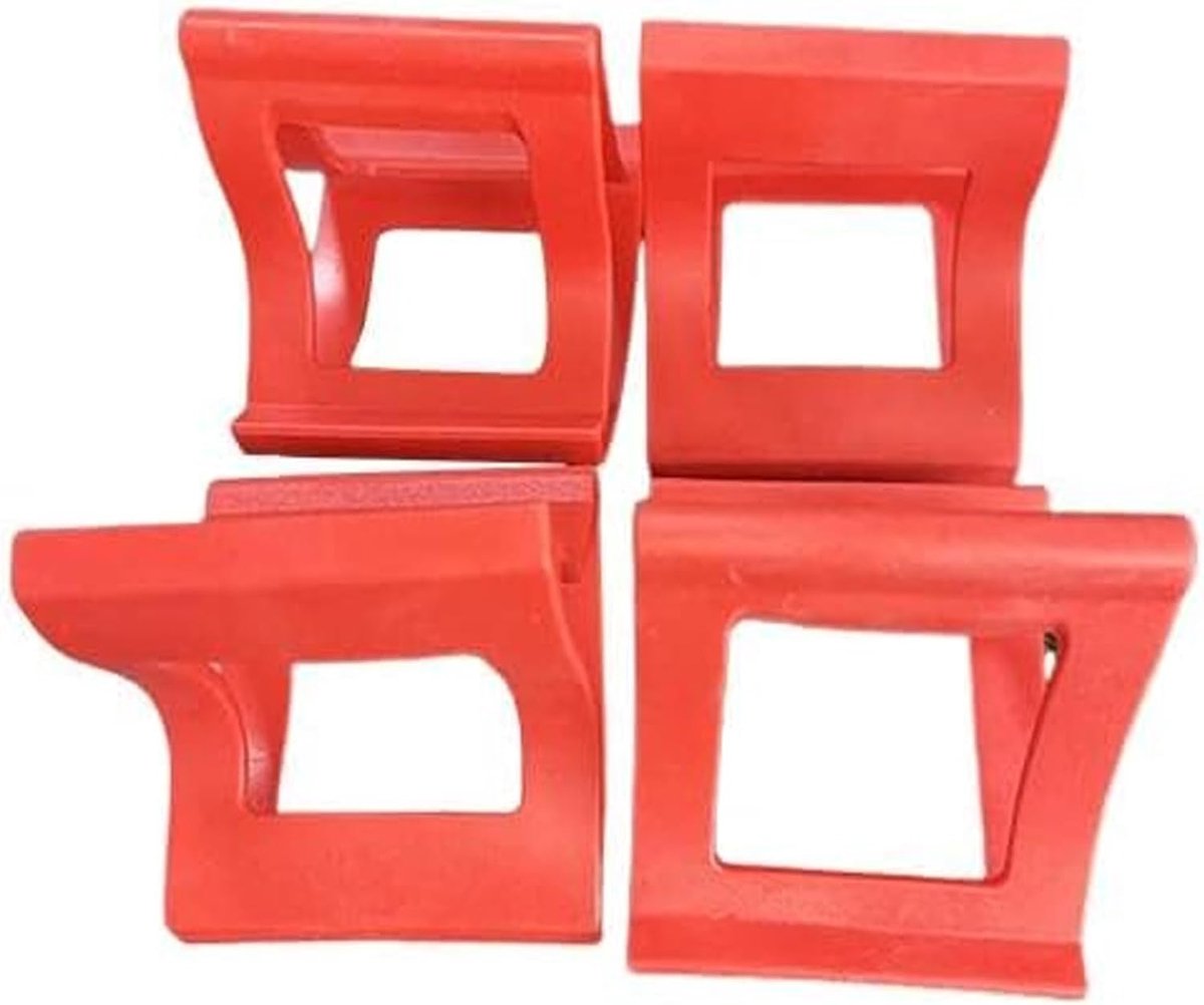 4 Stuks Skateboarden Trainingsaccessoires, Skateboard beschermring Wielslot Leer Skate Sneller en Veiliger voor Beginners Tieners Jongens Meisjes （Rood）