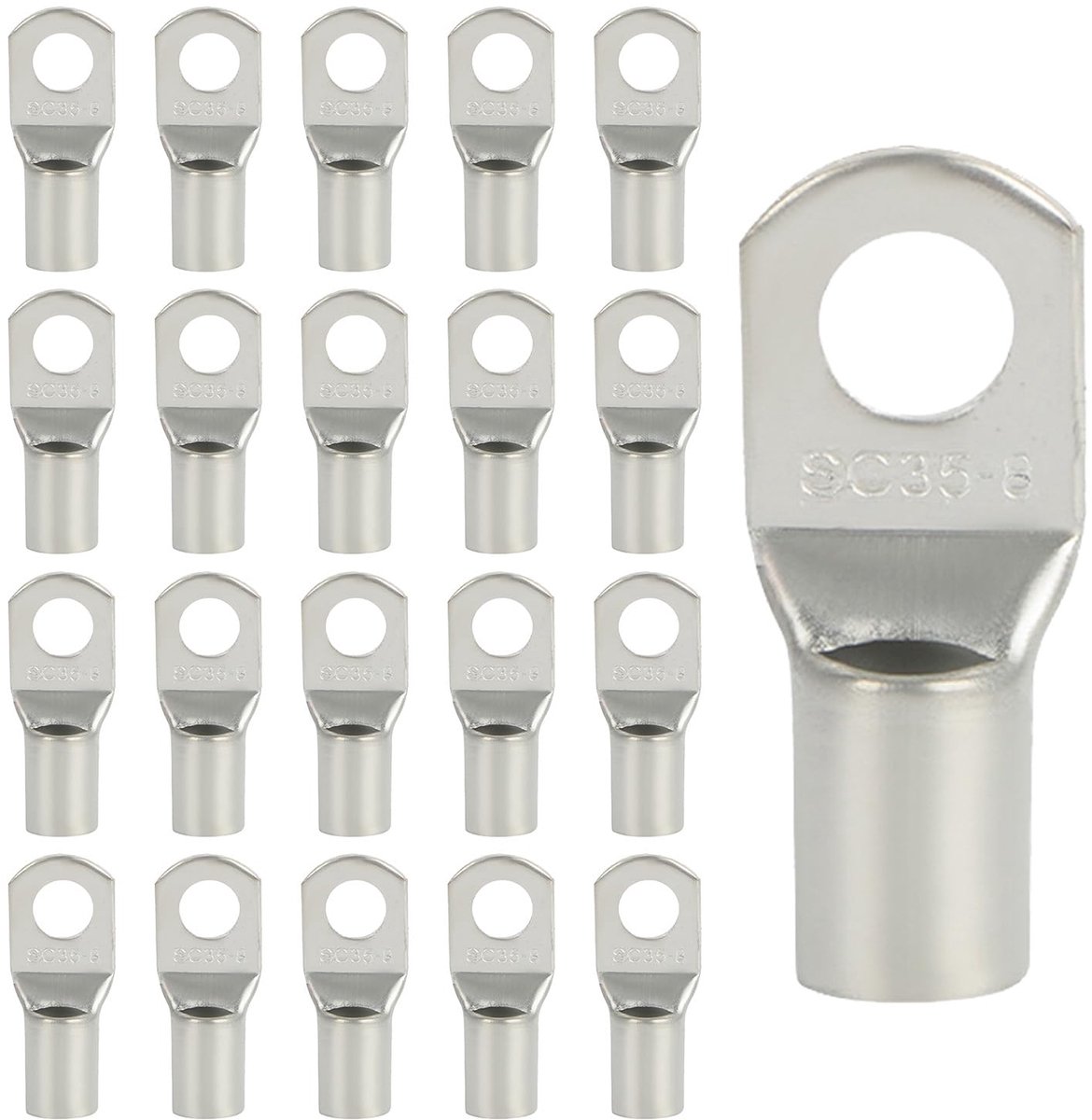 20 Kabelschoenen Sc35-8, Vertind Koper, 35mm² M8 Hoog geleidende