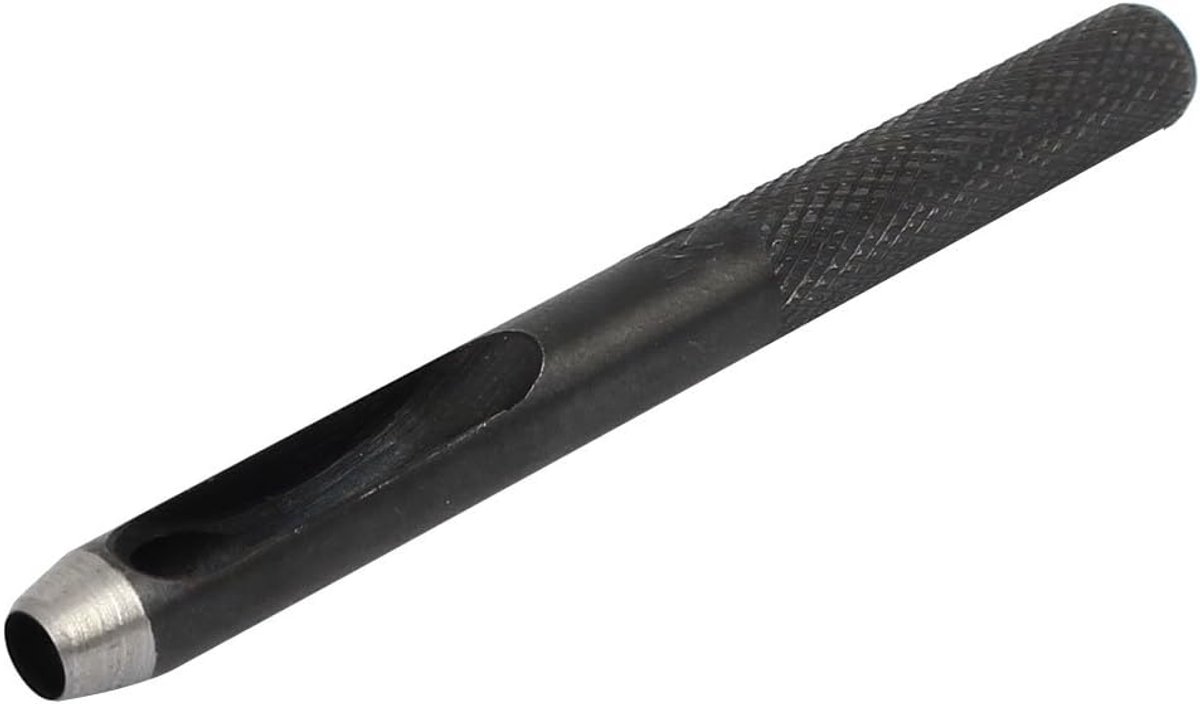 sourcingmap Knurled Shank Holle Gat Punch voor Lederen Pakking Band 5mm Zwart