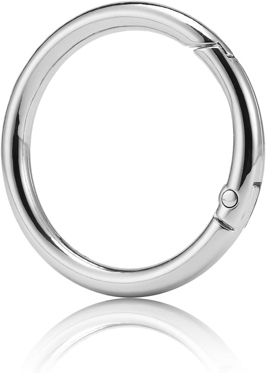 15 stuks triggerveer O-ring, metalen ronde karabijnhaak, kliksluiting