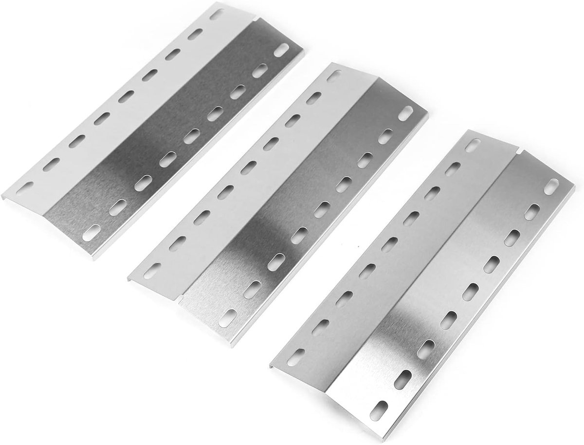 39.5 x 15cm Roestvrijstaal Universele Brander Afdekking Reserveonderdelen voor Landmann Triton 2 & 3, Landmann Minton, Landmann AVALON PTS 4, Grandhall Maxim GT4, Mr. Gardener Jackson, 3 stks