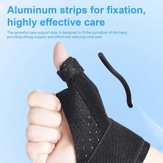 1 stuks duimbrace rechts links elastisch met rails, polsbandage, bandage bij rizoartrose ter verlichting van pijn en letsel, tenosynovitis van De Quervain, peesontsteking en verstuikingen — afbeelding 5